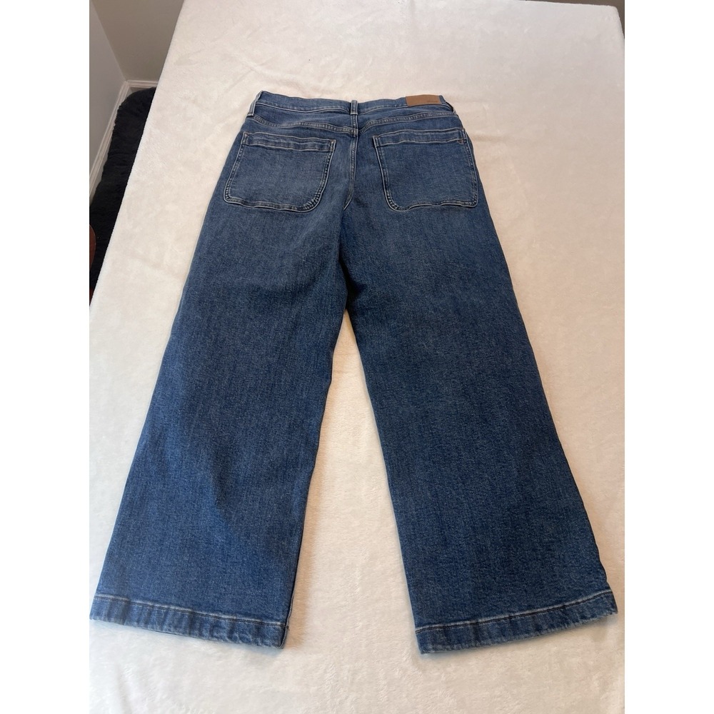 Madewell perfect vintage wide leg crop jeans 30 Medium Wash Chore Square Pockets - Picture 8 of 8